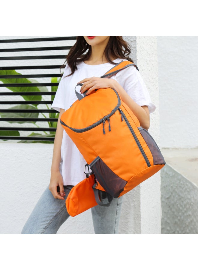 Backpack Folding Bag Large Capacity Lightweight Waterproof Outdoor Bag Sports Travel Backpack Printable Logo-Color:Black-Capacity:20-35L - Image 4